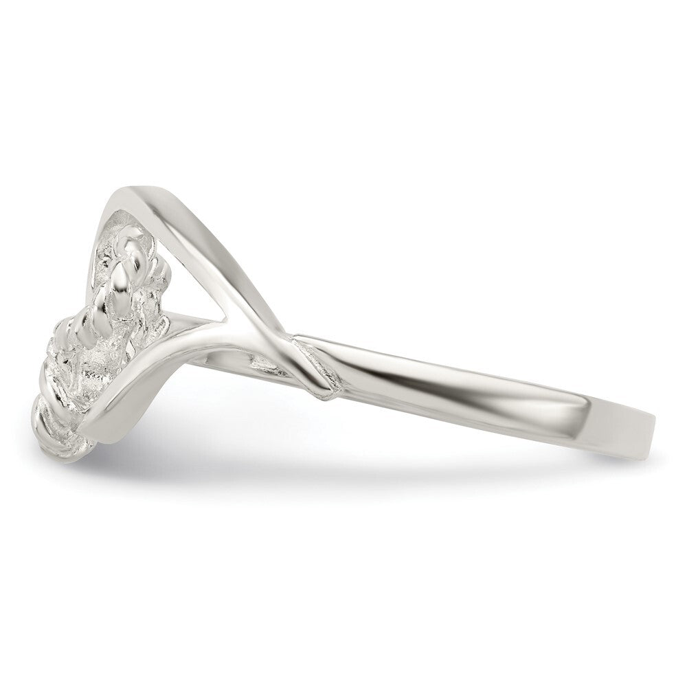 Sterling Silver Heart Ring Size 6