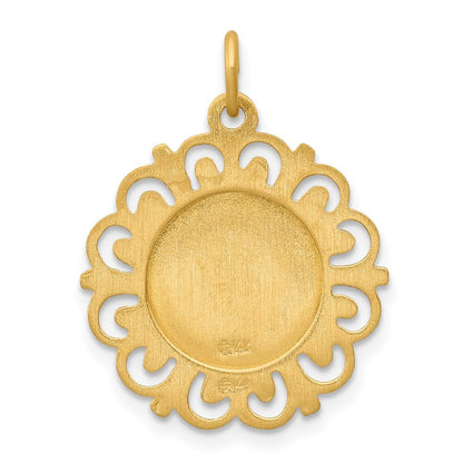 14k Yellow Gold First Holy Communion Charm Pendant for Women