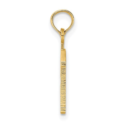 14k Yellow Gold Polished Number 13 Pendant