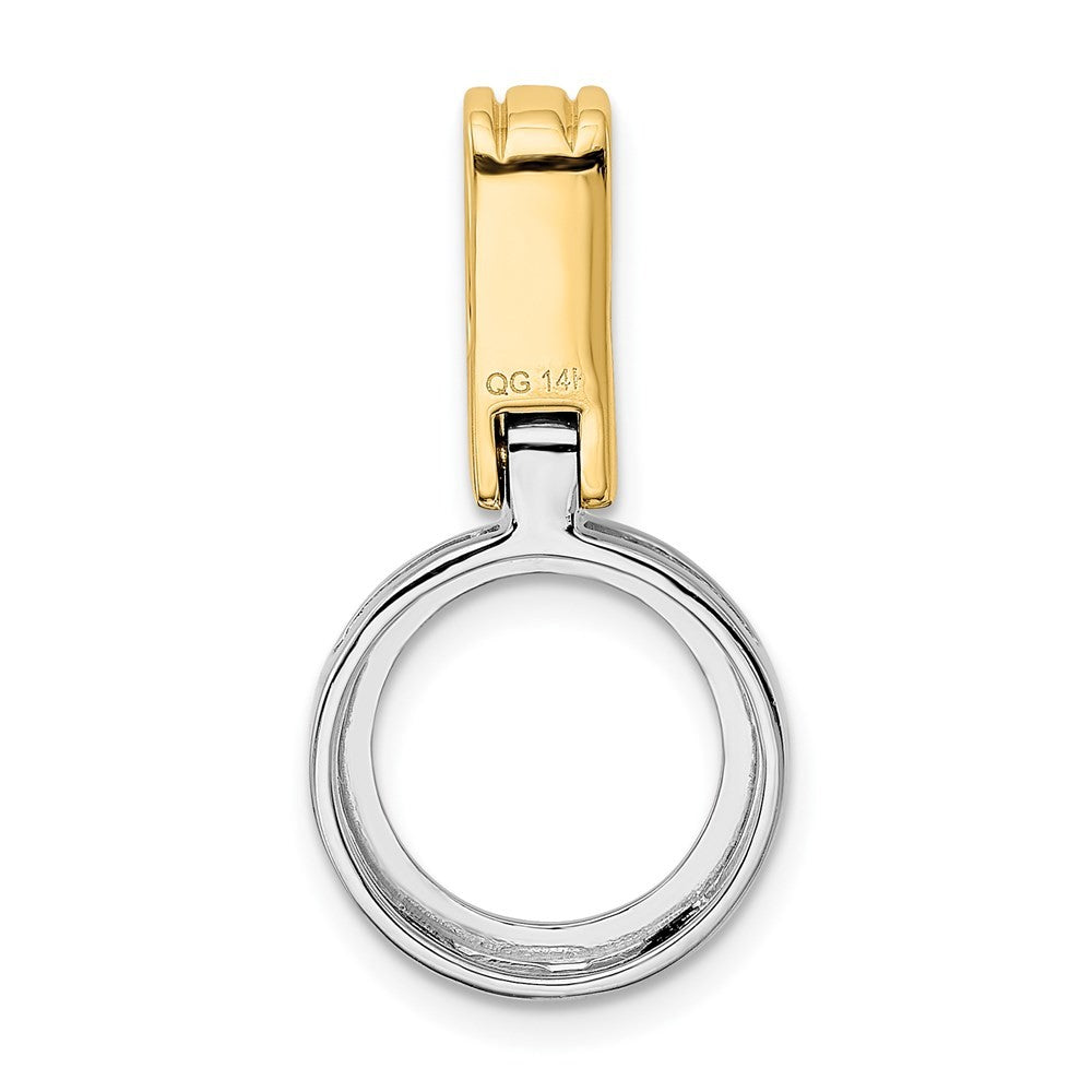14k Two-Tone Gold Fits up to 3mm, 6mm Reversible Omega Slide