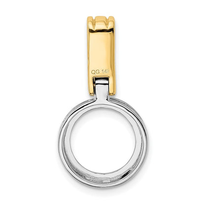 14k Two-Tone Gold Fits up to 3mm, 6mm Reversible Omega Slide