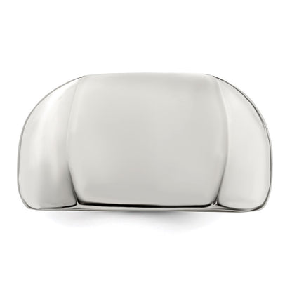 Sterling Silver 12x15mm Open Back Signet Ring Size 11