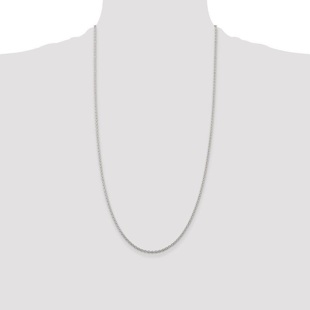 Sterling Silver 2.25mm Cable Chain