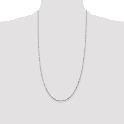 Sterling Silver 2.25mm Cable Chain
