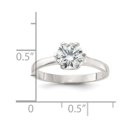 Sterling Silver Cubic Zirconia Ring Size 8