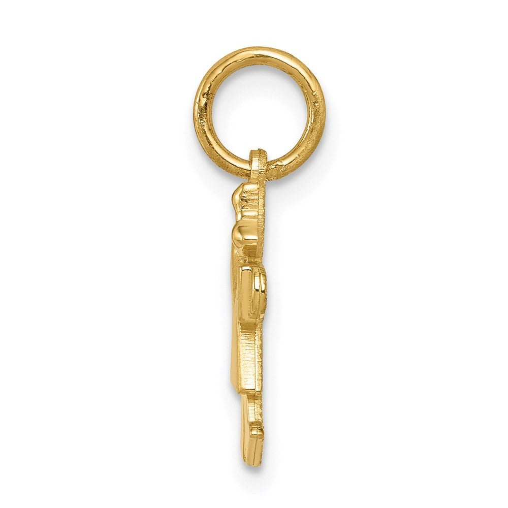 14k Yellow Gold Mini Girl Kiss Charm Pendant