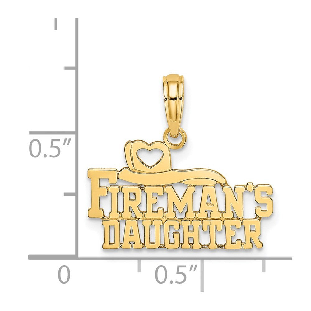 14k Yellow Gold FIREMAN'S DAUGHTER Charm