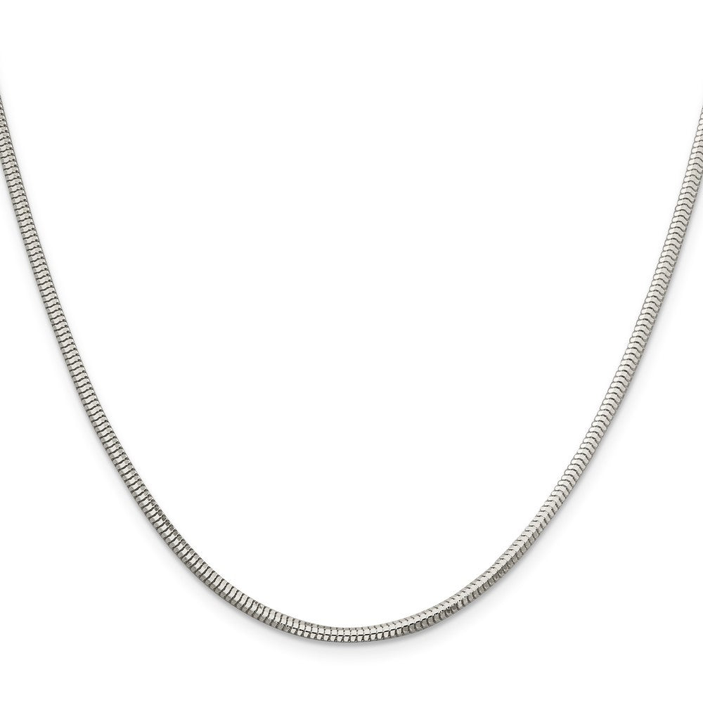Sterling Silver 2.5mm Diamond-cut Snake Chain Necklace