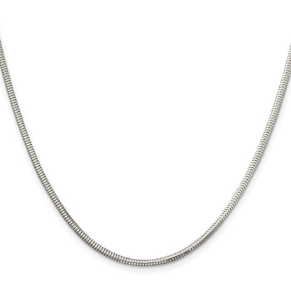 Sterling Silver 2.5mm Diamond-cut Snake Chain Necklace
