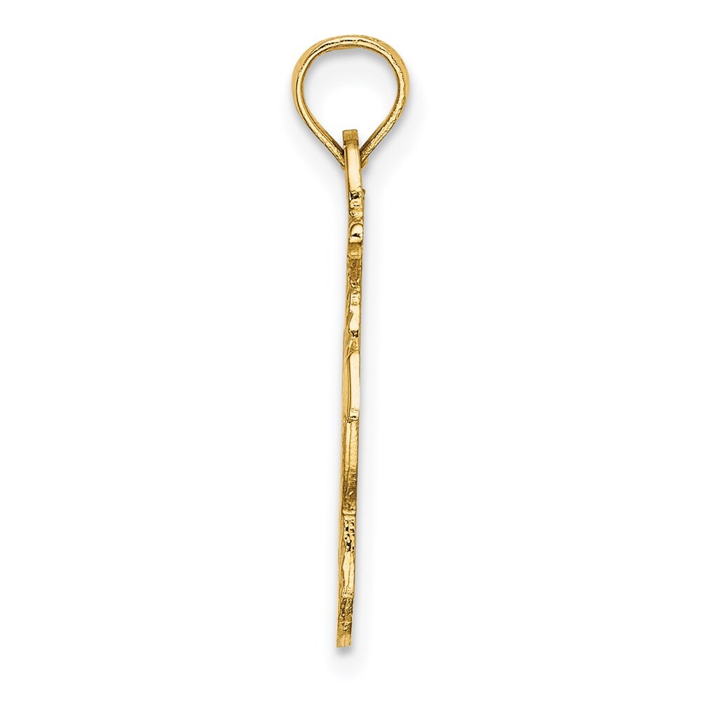 14k Yellow Gold Polished Anchor and Rope Charm