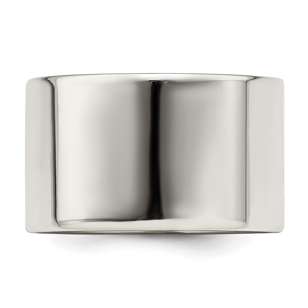 Sterling Silver 12mm Lightweight Flat Size 6 Band Ring