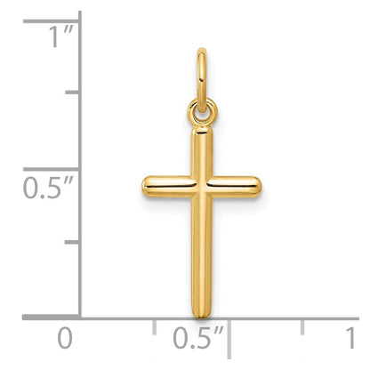 14k Yellow Gold Cross Pendant for Women