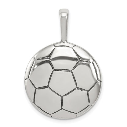 Sterling Silver Antiqued Soccer Ball Pendant Holiday Gift for Women