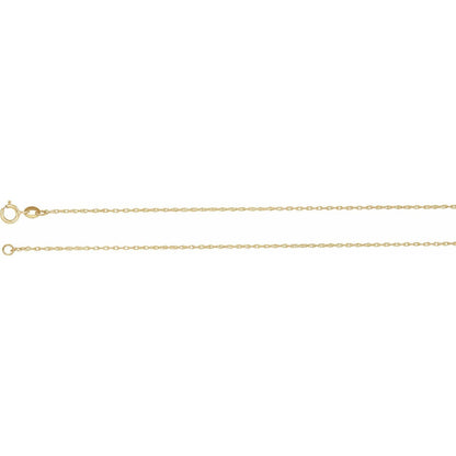 14k Yellow Gold 1 mm Rope 20" Chain Necklace Fine Gift for Women