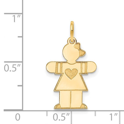 14k Yellow Gold Kid Charm Pendant