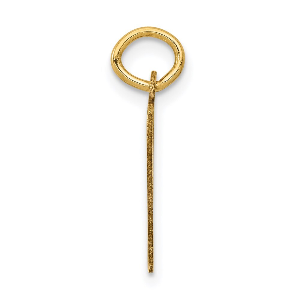 14k Yellow Gold Small Elongated Number 97 Charm Pendant for Women
