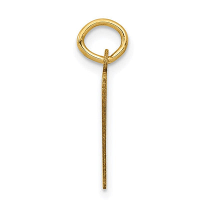 14k Yellow Gold Small Elongated Number 97 Charm Pendant for Women