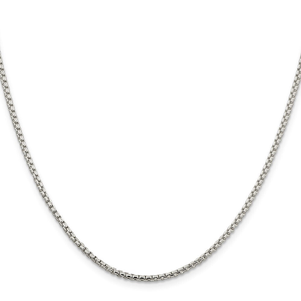 Sterling Silver 2mm Round Box Chain