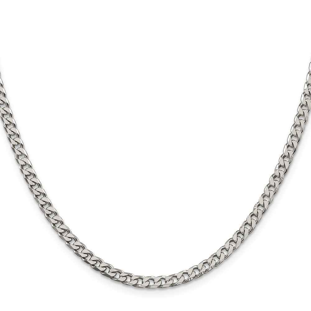 Sterling Silver Polished 3.5mm Curb Chain Necklace