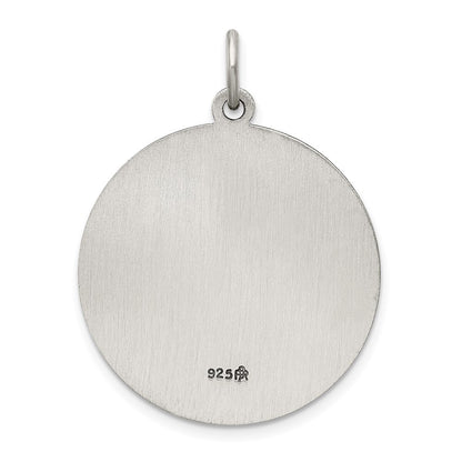 Sterling Silver Antiqued Saint Florian Medal Pendant