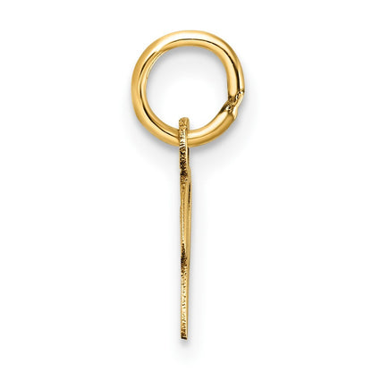 14k Yellow Gold Uppercase Letter P Initial Charm Pendant