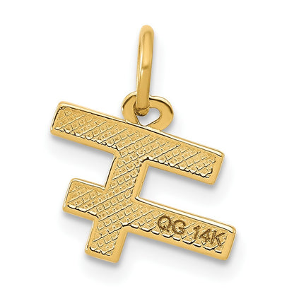 14k Yellow Gold Fancy GIRLS RULE WORLD Pendant for Women