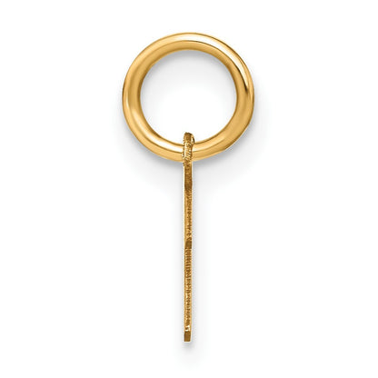 14k Yellow Gold Upper case Letter I Initial Charm Pendant for Women
