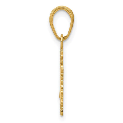 14k Yellow Gold Small Snowflake Pendant for Women
