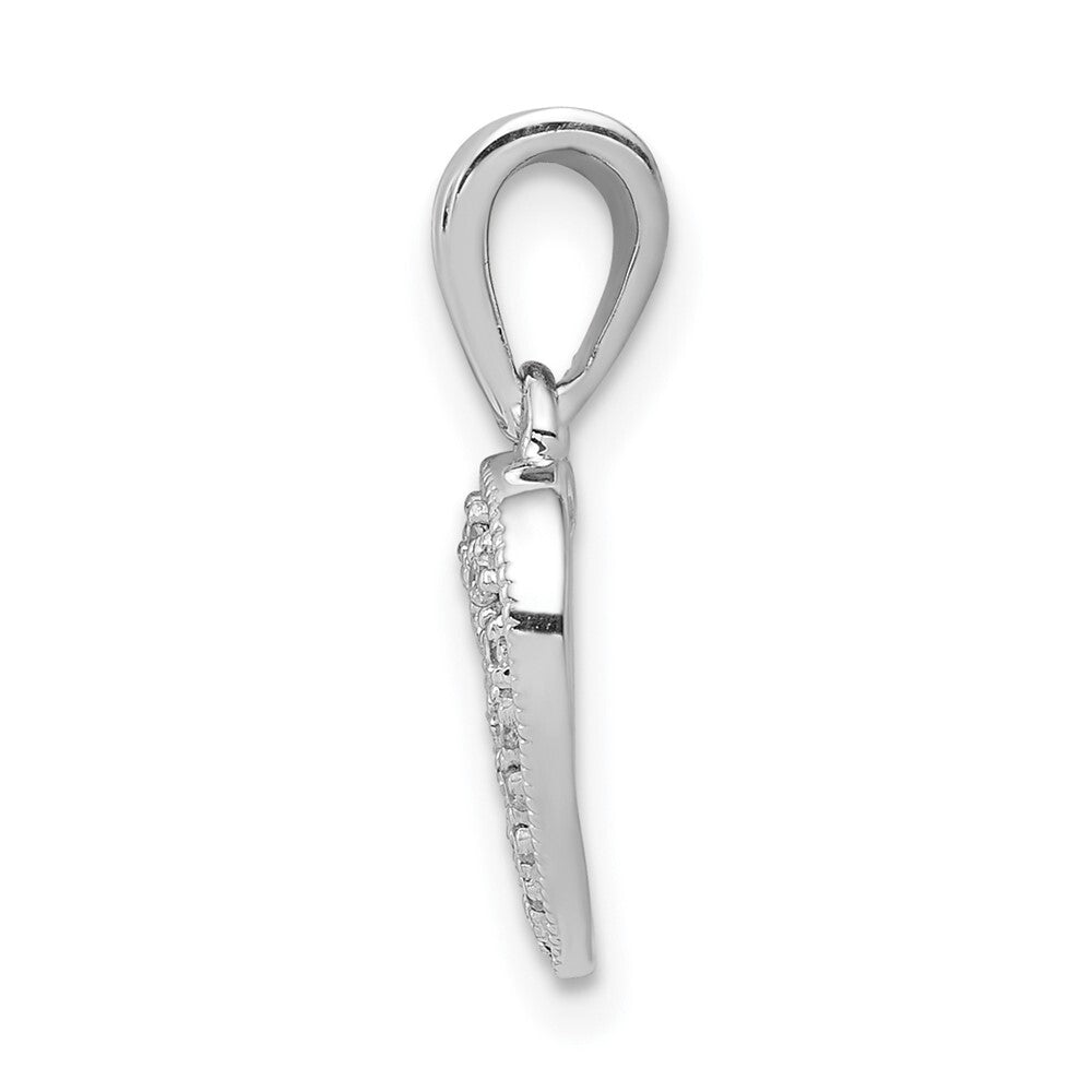 14k White Gold 1/10ct. Diamond Heart Pendant for Women