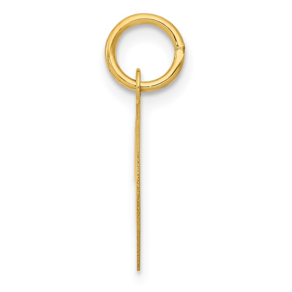 14k Yellow Gold Medium Fancy Script Letter D Initial Charm