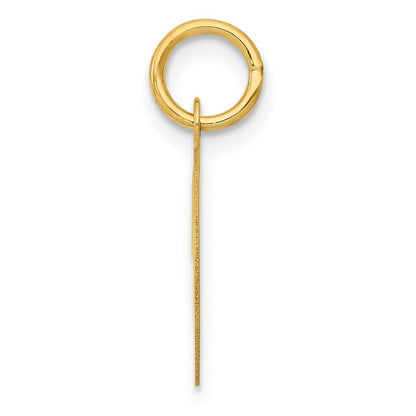14k Yellow Gold Medium Fancy Script Letter D Initial Charm