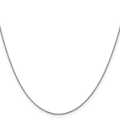 14K White Gold 16 inch .85mm Diamond-cut Spiga Chain Necklace