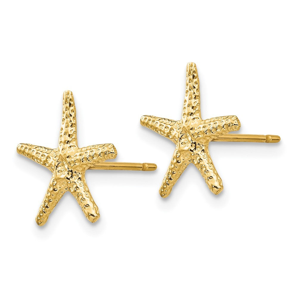 14k Yellow Gold Starfish Earrings