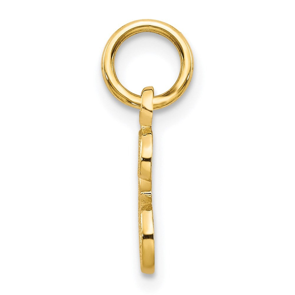 14k Yellow Gold Script Letter E Initial Charm