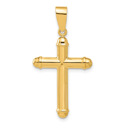 14k Yellow Gold Polished Cross Pendant