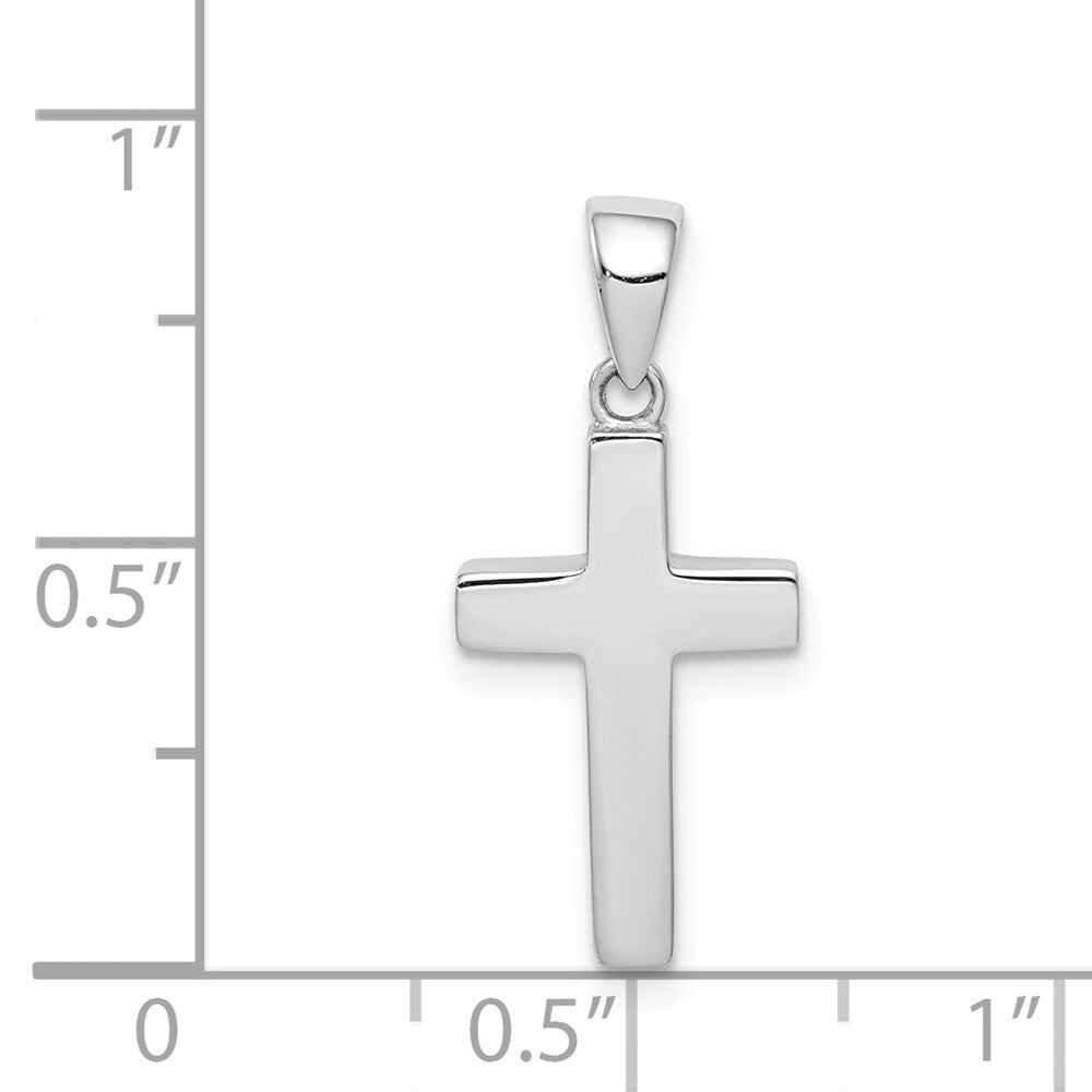 14k White Gold Cross Pendant for Women