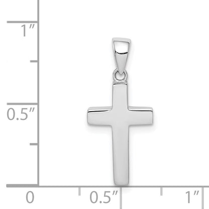 14k White Gold Cross Pendant for Women