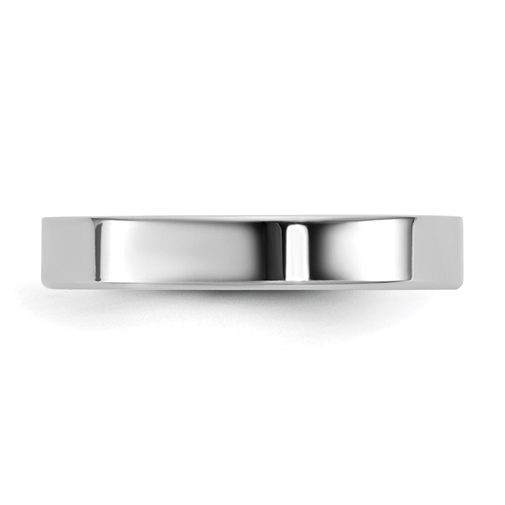 14k White Gold 3.5mm LTW Flat Band Size 6