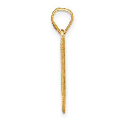 14k Yellow Gold Class Of 2025 Rally Flag / Graduation Charm Pendant for Women