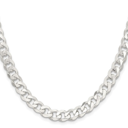 Sterling Silver 7.5mm Curb Chain