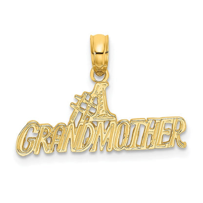 14k Yellow Gold  #1 GRANDMOTHER Charm
