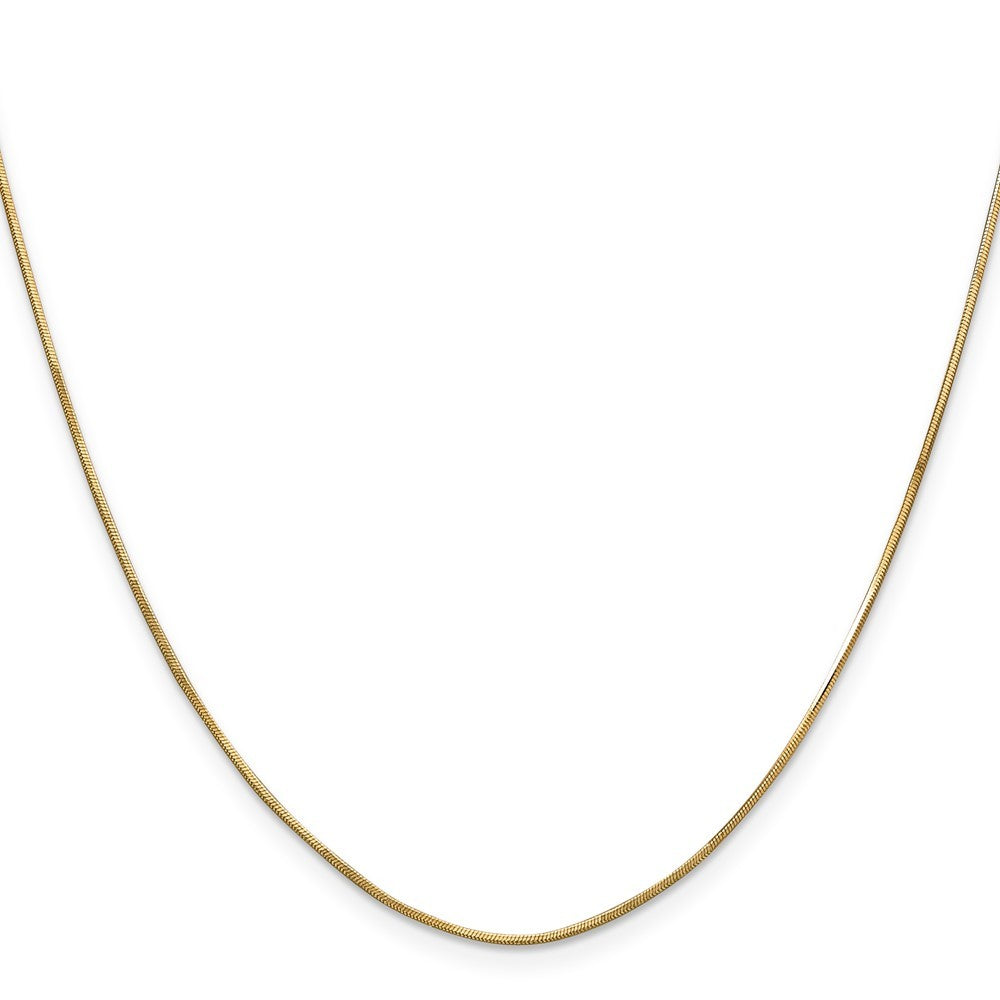 14k Yellow Gold 16 inch .8mm Octagonal Snake Chain Necklace