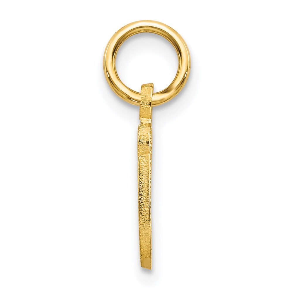 14k Yellow Gold Script Letter G Initial Charm Pendant for Women