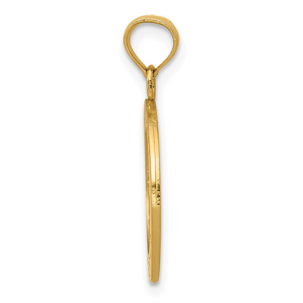 14k Yellow Gold Saint Michael Medal Pendant for Women
