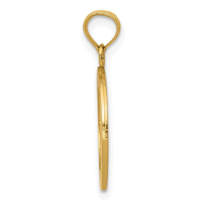 14k Yellow Gold Saint Michael Medal Pendant for Women