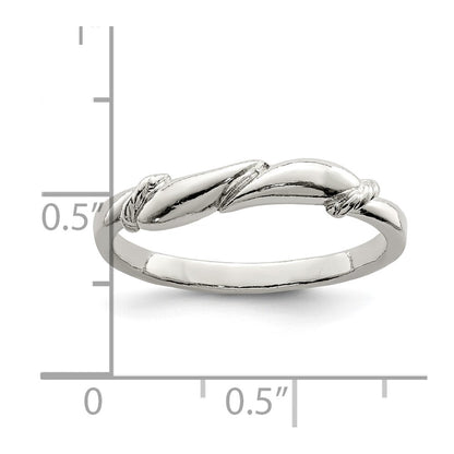 Sterling Silver Swirl Ring Size 7