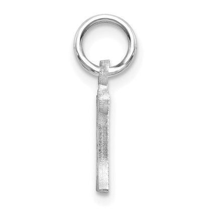 14k White Gold Diamond-cut Letter H Initial Charm Pendant for Women