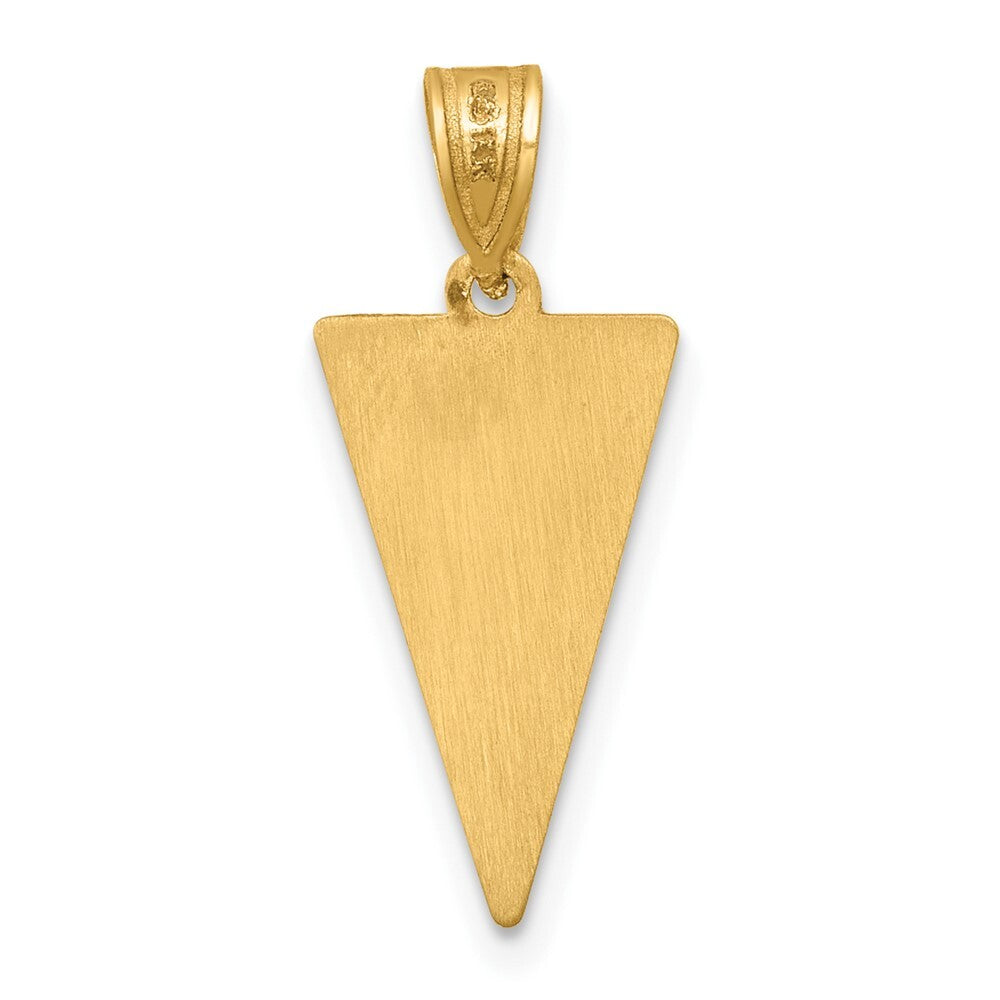 14k Yellow Gold Class Of 2026 Rally Flag / Graduation Charm Pendant for Women