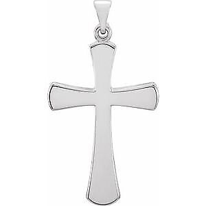 14k White Gold 16.1x8 Cross Pendant Perfect Gift Gift for Women