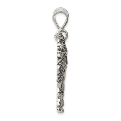 Sterling Silver Antiqued Lion Charm Holiday Gift for Women